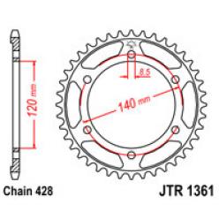 Звездочка задняя JT Sprockets (шаг 428 ) JT JTR1361